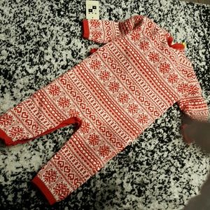 Long Sleeve Sweater Onesie with Hat